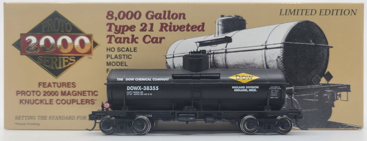 Proto 2000 38355 HO Scale DOW 8,000 Gallon Type 21 Riveted Tank Car LN/Box