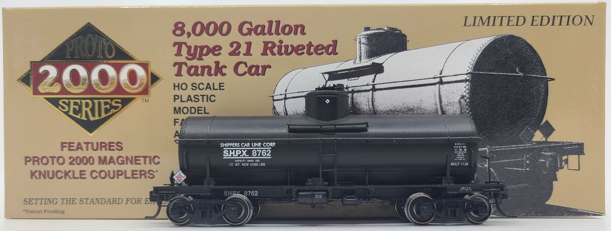 Proto 2000 8762 HO Scale SHPX 8,000 Gallon Type 21 Riveted Tank Car LN/Box