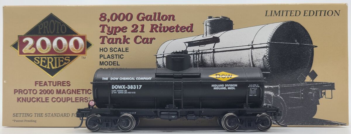 Proto 2000 38317 HO Scale DOW 8,000 Gallon Type 21 Riveted Tank Car LN/Box