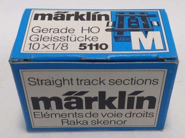 Marklin 5110 HO M Track 1/8 St. Track Sections Sold By Piece