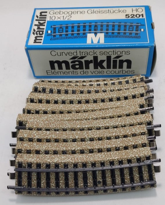Marklin 5201 Curved Track Sections, Sold As A Single Piece