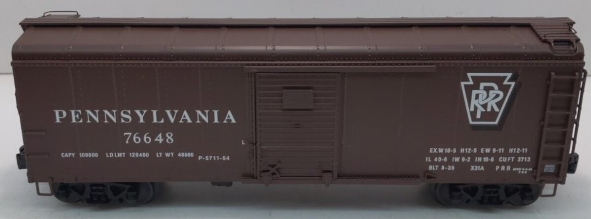 Lionel 6-38393 O PRR Single Door Round Roof Boxcar #76648 LN/Box