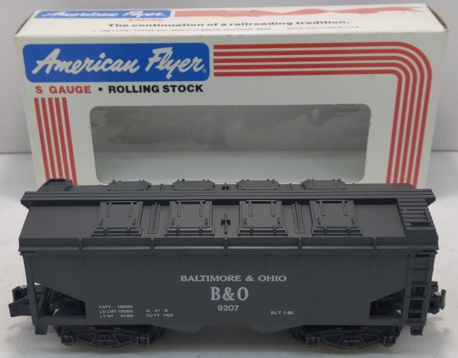 American Flyer 4-9207 S Gauge Baltimore & Ohio Covered Hopper #9207 LN/Box
