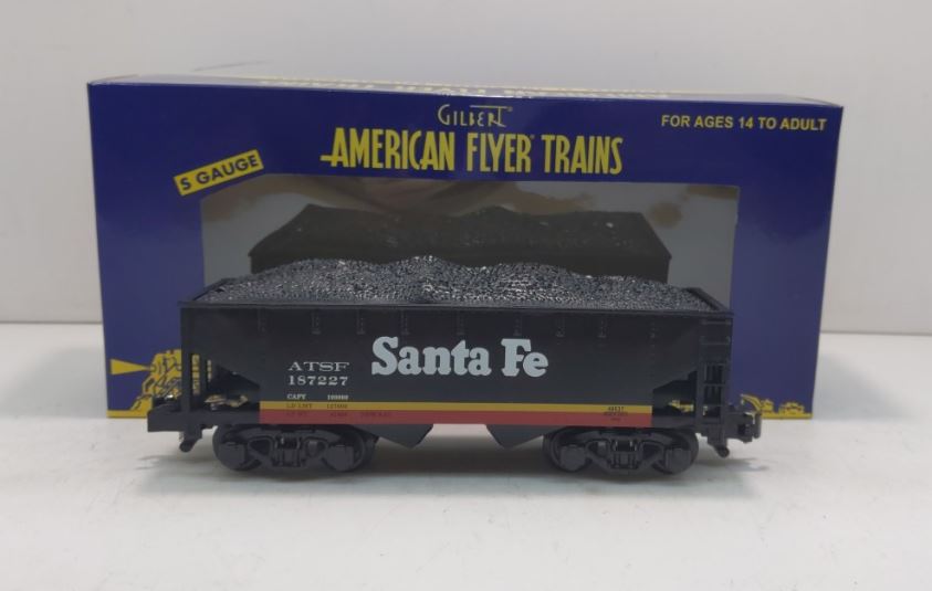 American Flyer 6-48637 S Scale Santa Fe Midnight Chief 2-Bay Hopper #187227 LN/Box