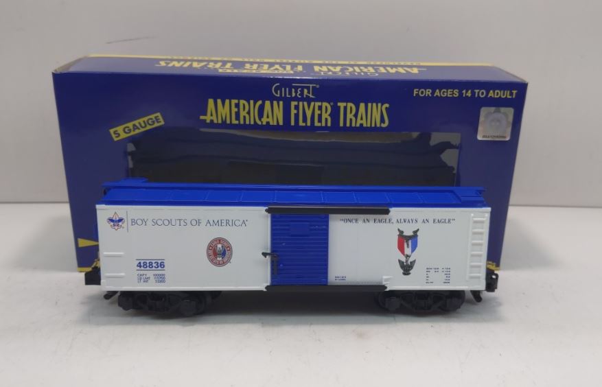 American Flyer 6-48836 S Scale BSA Boy Scout - Eagle Scout Boxcar NIB