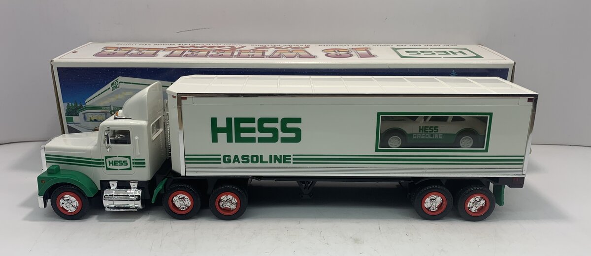Hess 1992 Die Cast 18 Wheeler and Racer w/Friction Motor EX/Box