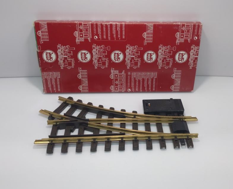 LGB 12050 G Brass 30° Right Hand R1 Remote Electric Switch Turnout LN/Box