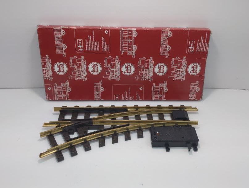 LGB 12150 G Brass 30° Left Hand Remote Electric Switch Turnout