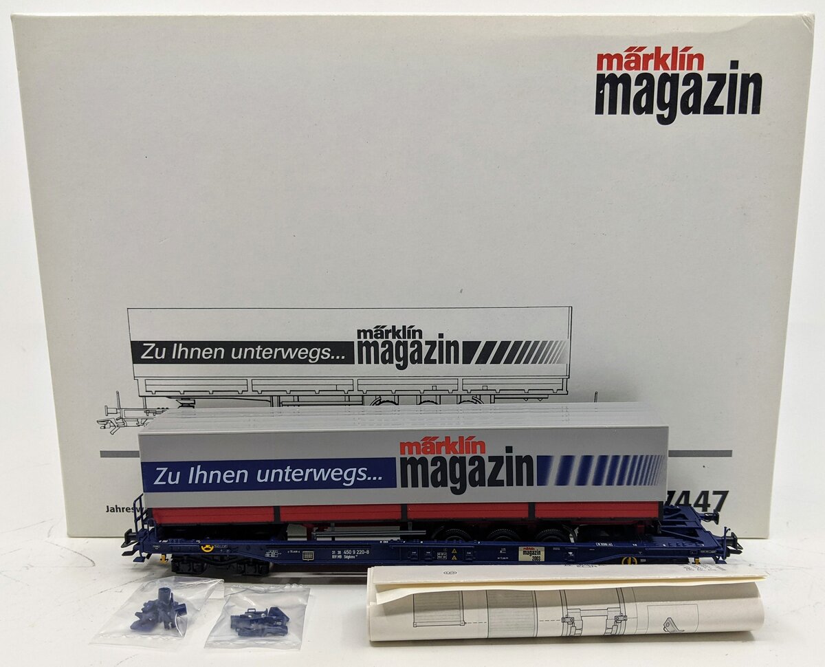 Marklin 47447 Jahreswagen 2003 Flatcar w/Container LN/Box