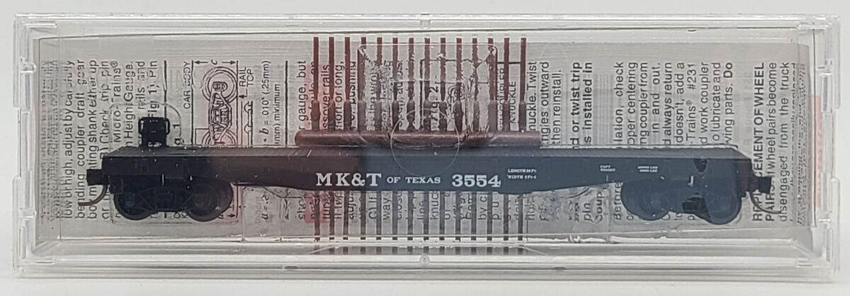 Micro-Trains 04500240 N Missouri Kansas Texas 50' Fishbelly Side Flatcar #3554
