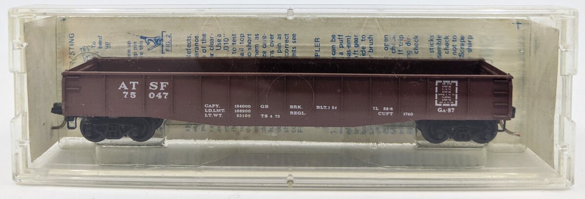 Micro-Trains 46077 N Scale ATSF 50' Fishbelly Side Gondola #75047 LN/Box