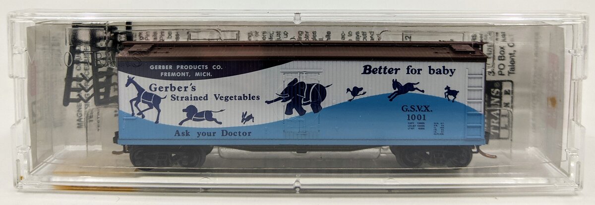 Micro-Trains 04900330 N Gerber G.S.V.X. 40' Double Sheathed Wood Reefer #1001 LN/Box