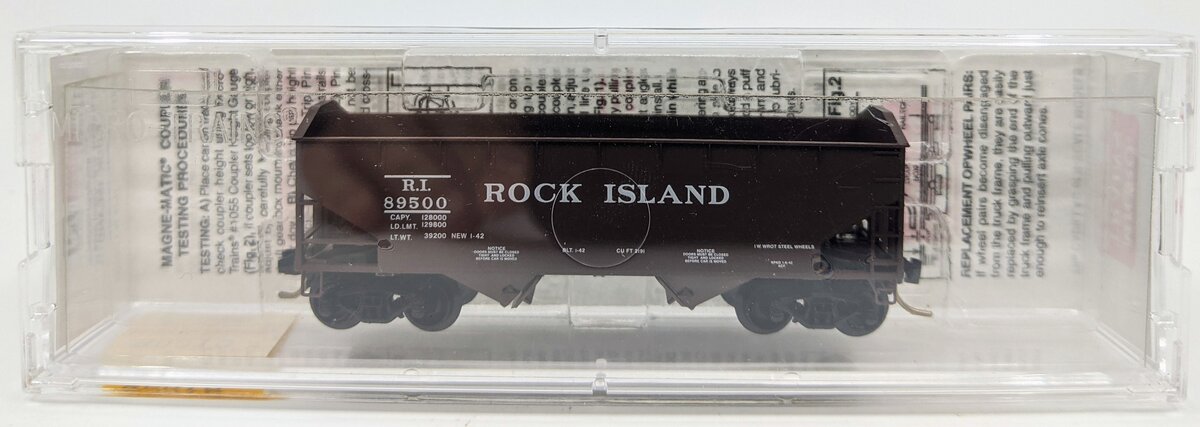 Micro-Trains 09000010 N Rock Island 33' 2-Bay Offset Hopper w/Arch Ends #89500 LN/Box