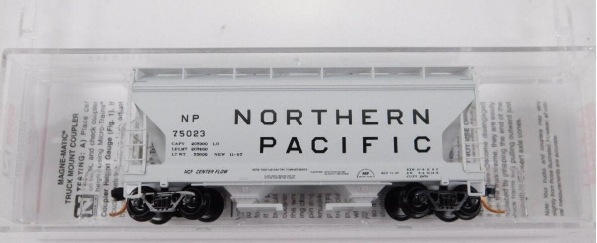 Micro-Trains 09200231 N Northern Pacific 2 Bay ACF Covered Hopper #75023 LN/Box