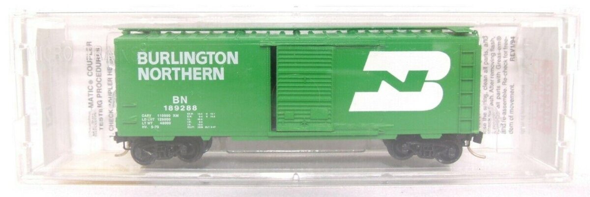 Micro-Trains 20306/2 N Sclae Burlington Northern 40' Standard Box Car LN/Box