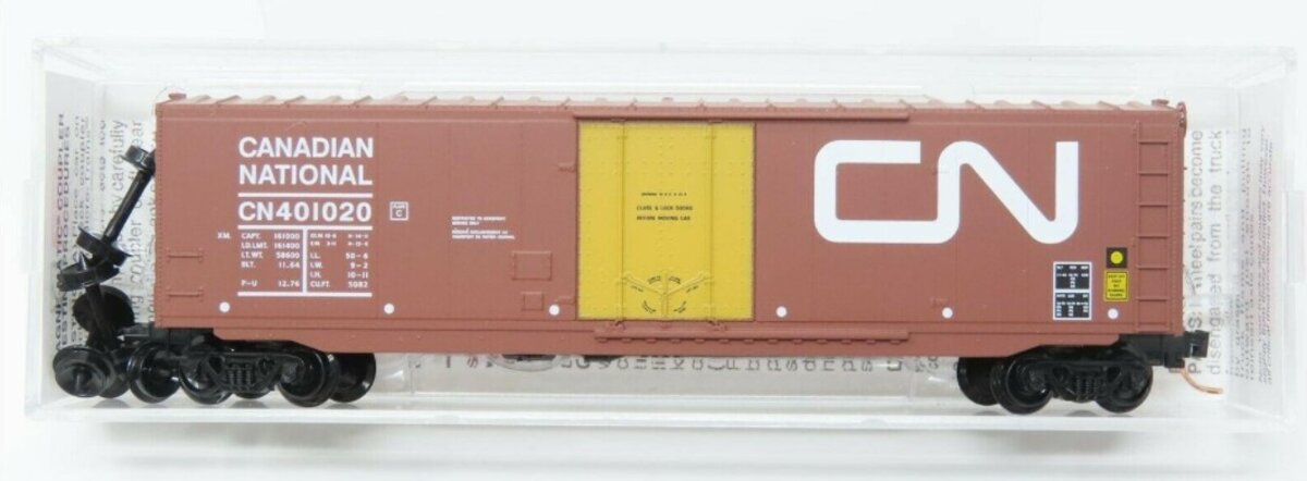 Micro-Trains 03800310 N Canadian National 50' Steel Plug Door Boxcar #401020 NIB