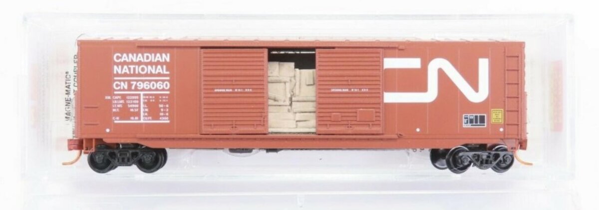 Micro-Trains 03700080 N Canadian National 50' Double Door Boxcar #796060 NIB
