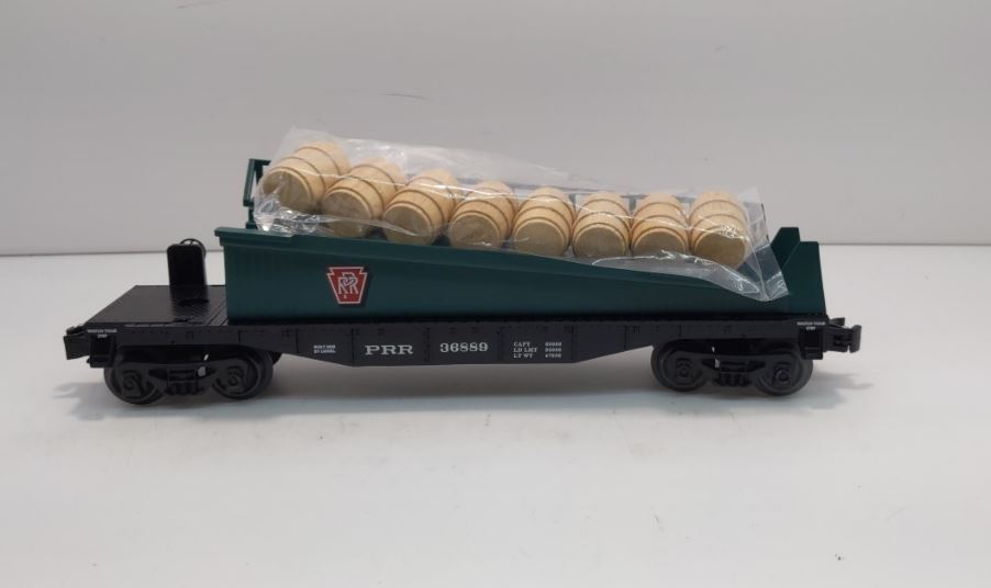 Lionel 6-36889 O Pennsylvania Railroad Barrel Ramp Car NIB