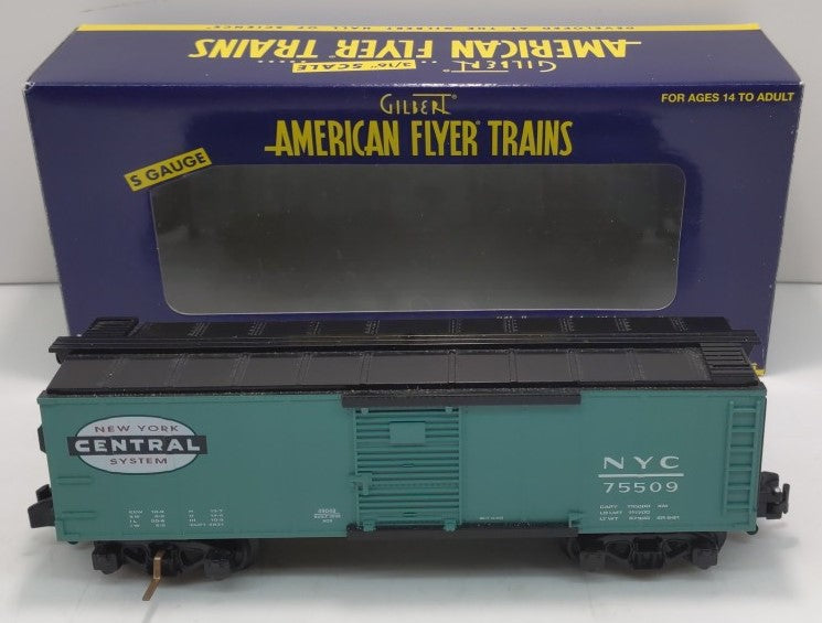 American Flyer 6-49048 S New York Central Operating Boxcar #75509 LN/Box