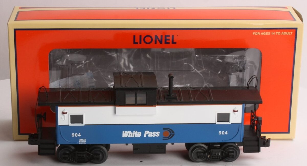 Lionel 6-29733 O Gauge White Pass Extended Caboose #904