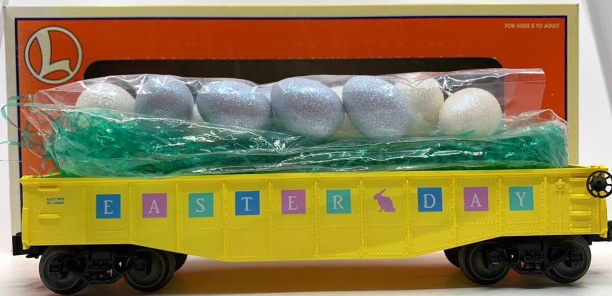 Lionel 6-19448 O Gauge Easter Gondola w/Decorated Easter Eggs LN/Box