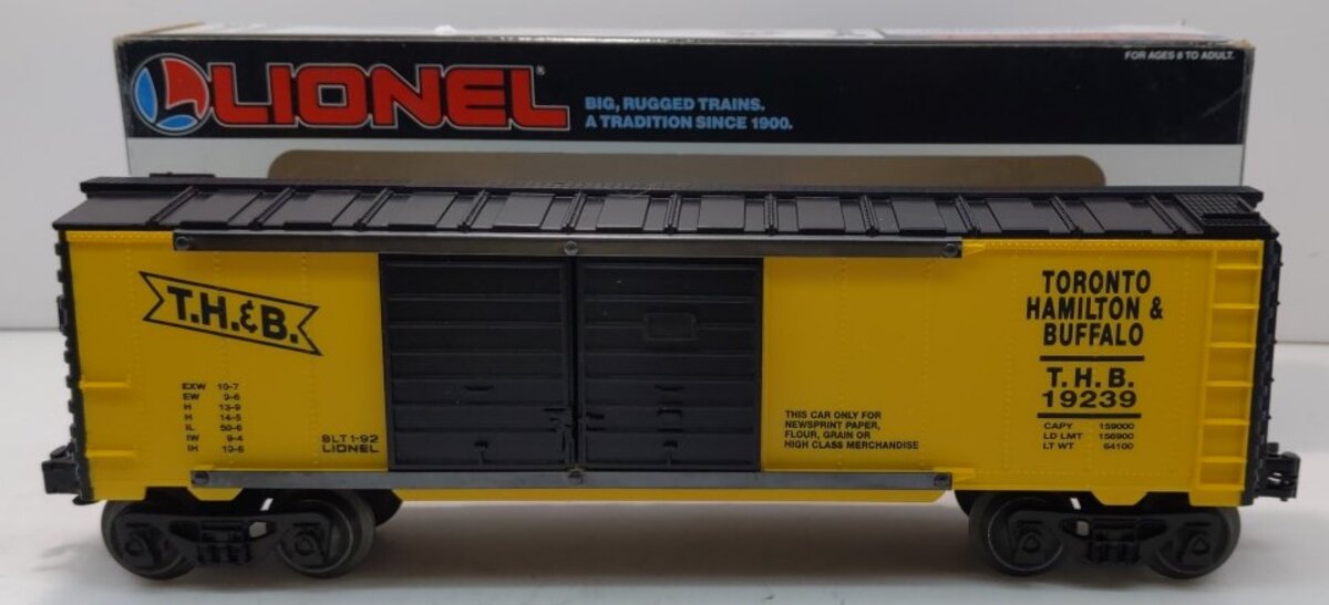 Lionel 6-19239 O Gauge Toronto, Hamilton, & Buffalo Double-Door Boxcar