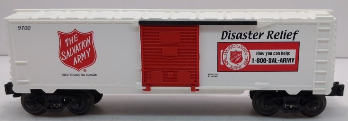Lionel 6-26256 O-Gauge Salvation Army Boxcar #9700 LN/Box