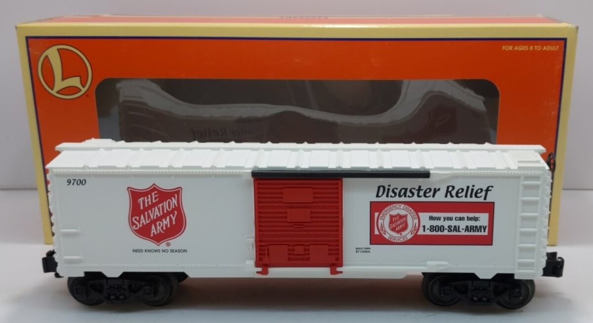 Lionel 6-26256 O-Gauge Salvation Army Boxcar #9700 LN/Box