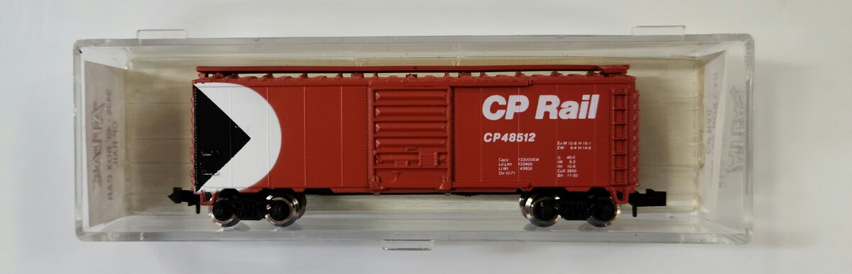 Atlas 3436 N Scale CP Rail 40' Box Car #48512 LN/Box