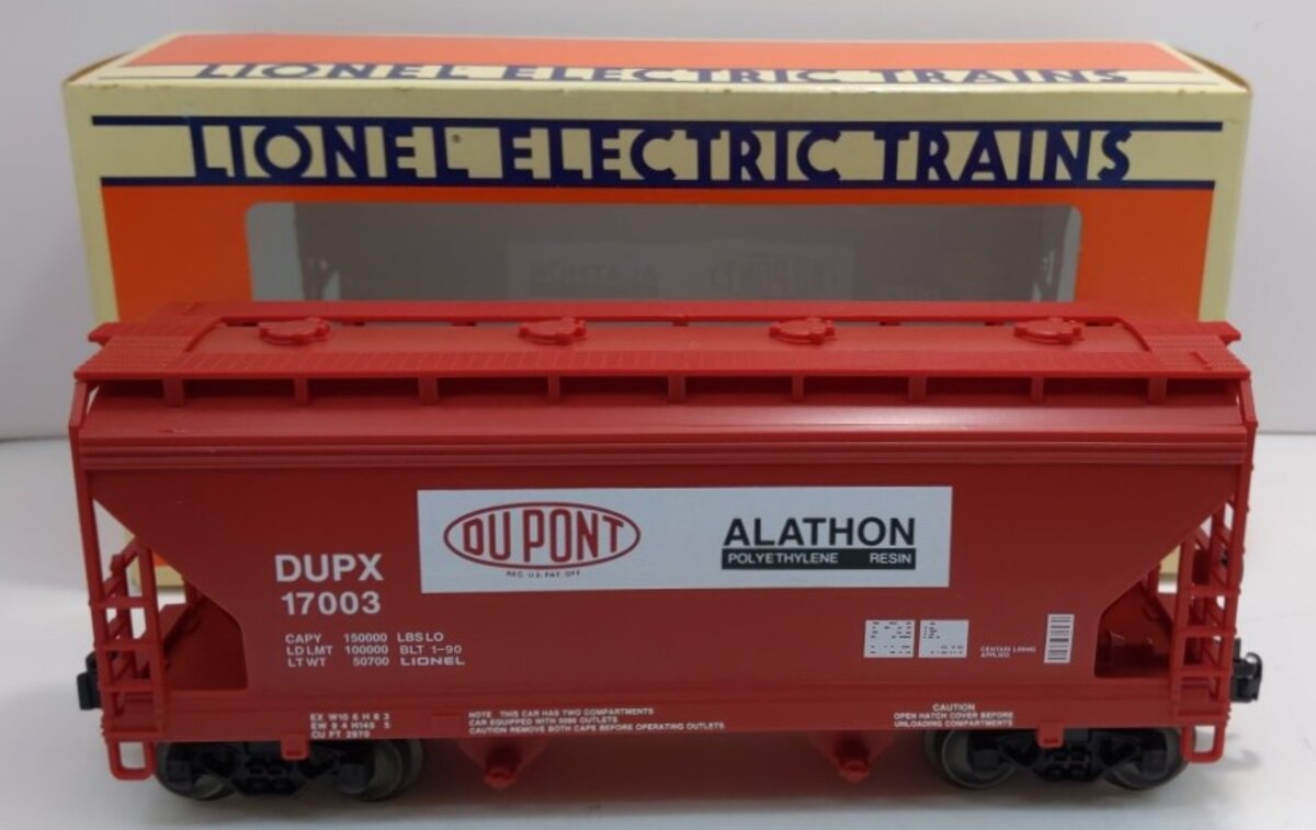 Lionel 6-17003 O Gauge DuPont Center Flow 2-Bay Hopper #17003 EX/Box