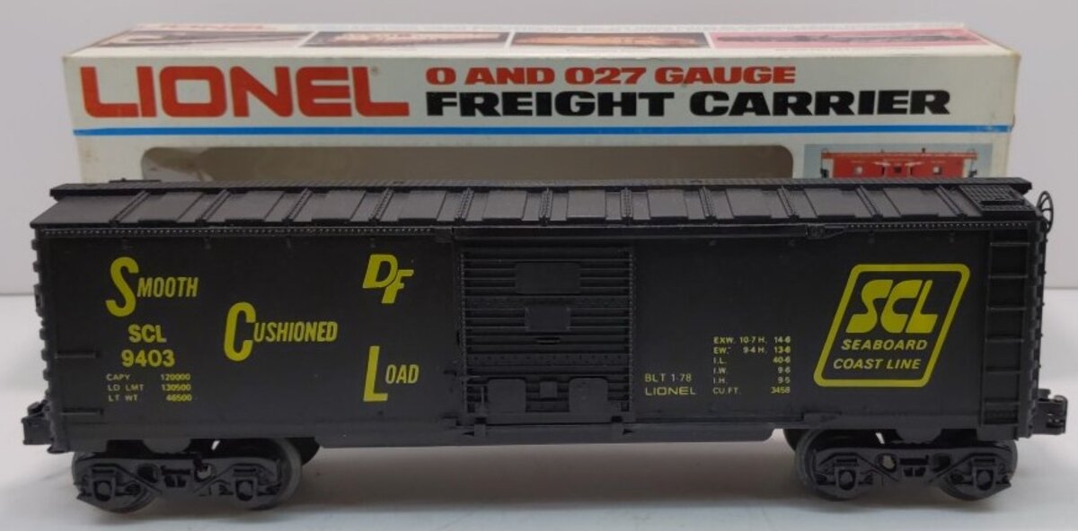 Lionel 6-9403 O Gauge Seaboard Coast Line Boxcar NIB