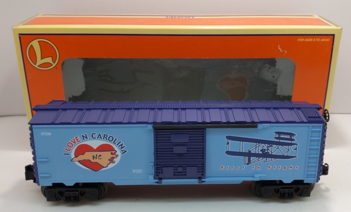 Lionel 6-19986 O Gauge I Love North Carolina Boxcar EX/Box