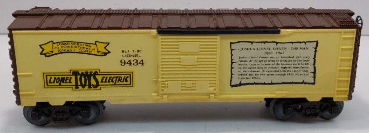Lionel 6-9434 O Gauge Joshua Lionel Cowen "The Man" Boxcar LN/Box