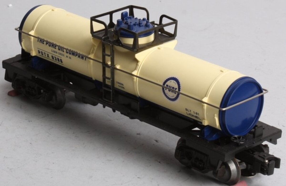 Lionel 6-9386 O Gauge Pure Oil Single Dome Tank Car EX/Box