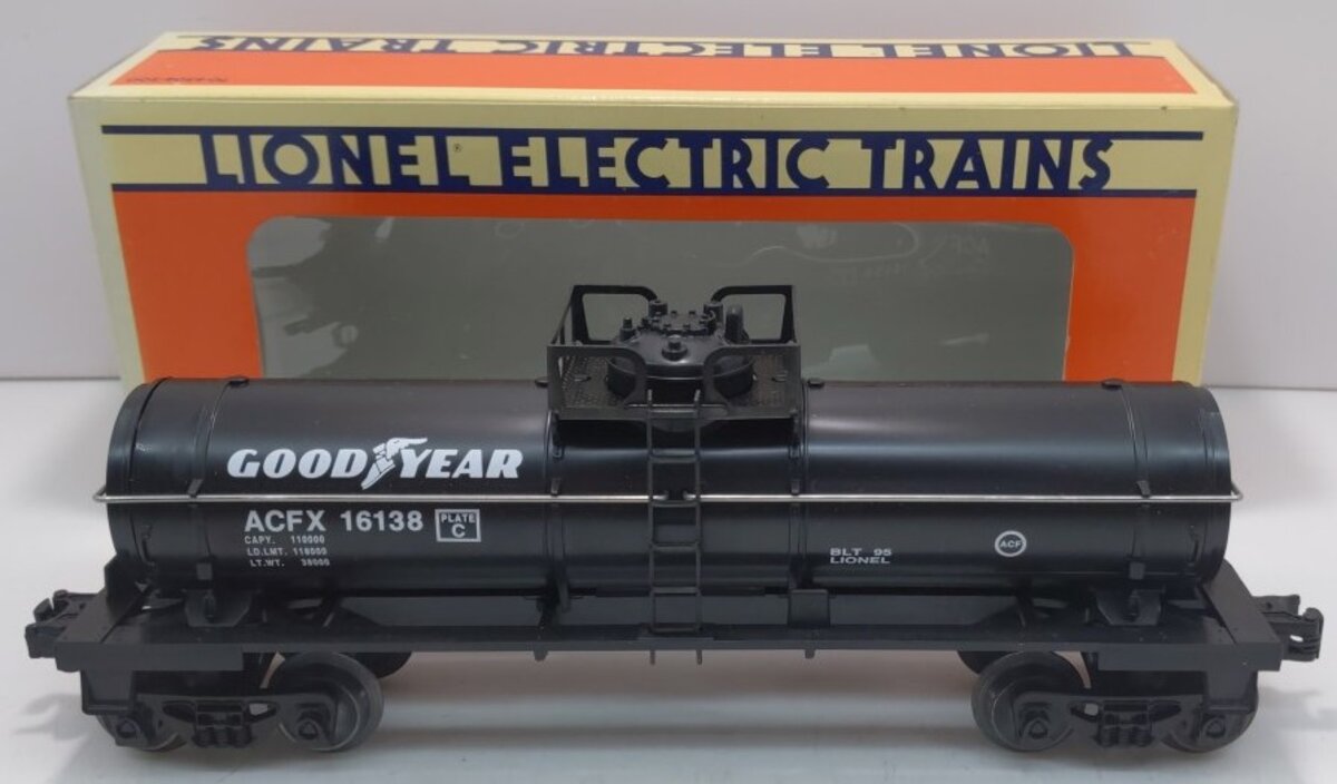 Lionel 6-16138 O Gauge ACFX Goodyear Single Dome Tank Car #16138 EX/Box