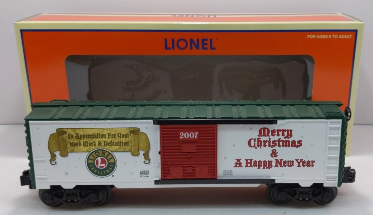 Lionel 6-29954 O Gauge 2007 Dealer's Christmas Box Car LN/Box