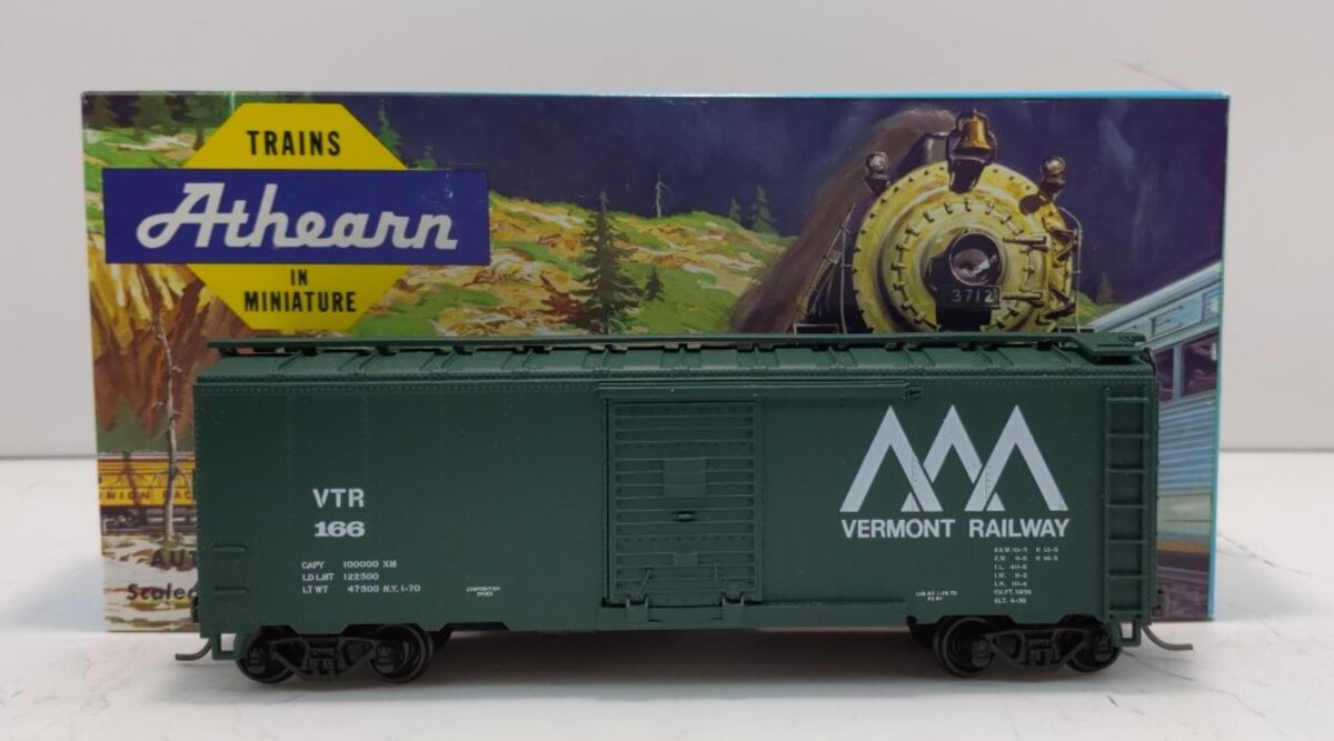 Athearn 1214 HO Vermont Railway 40' Box Car # 166 Kit