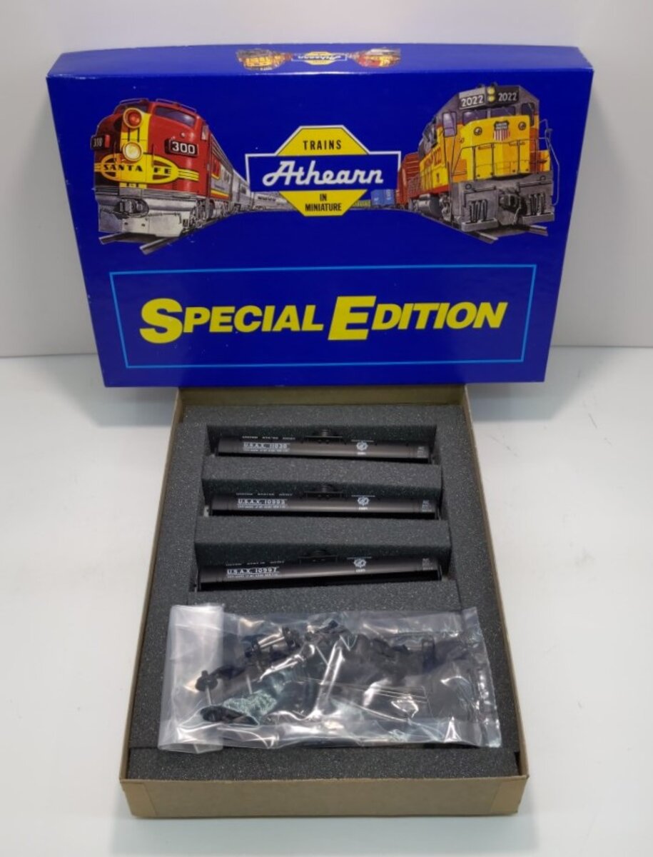 Athearn 2315 HO Scale U.S. Army Single Dome Tank Car Kits [Pack of 3]
