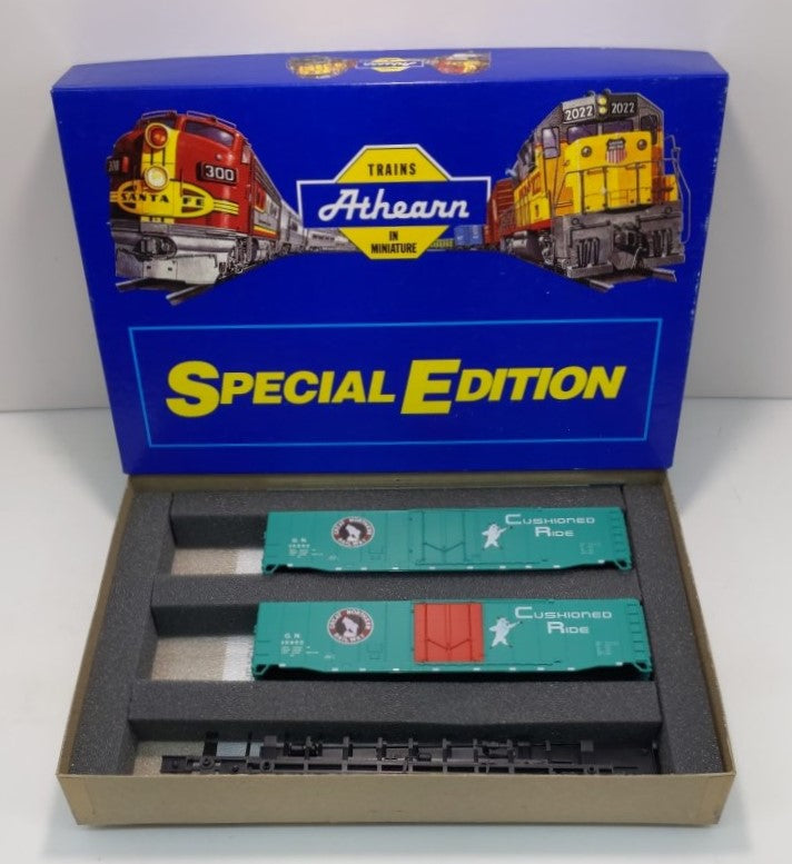 Athearn 2317 HO Great Northern 50' Plug Door Boxcar Kit (Set of 2) #36905, 36982