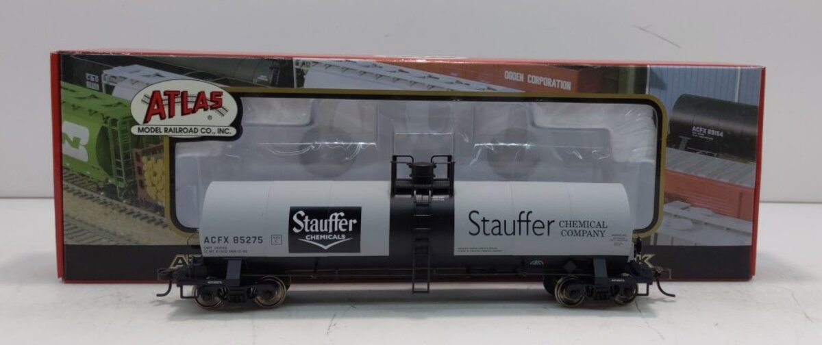 Atlas 1558-1 HO Scale Stauffer 17,360 Galllon Tank Car #85275 MT/Box