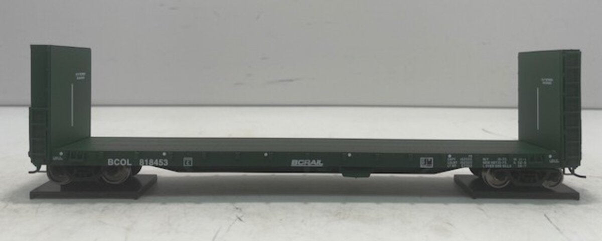 Walthers 932-40055 HO BC Rail Canadian 50' Bulkhead Flat Car #818453 LN/Box