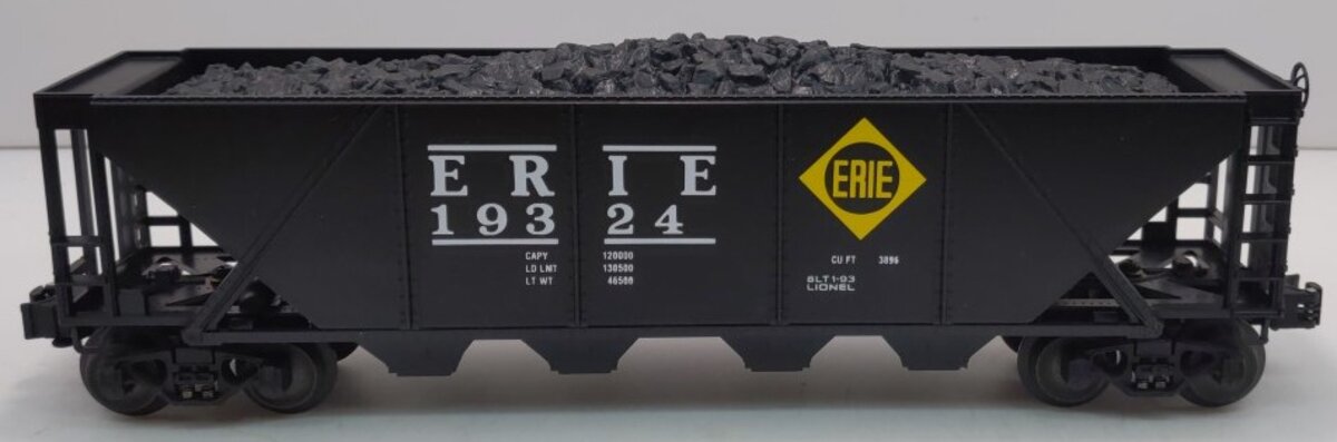 Lionel 6-19324 O Gauge Erie 4-Bay Hopper #19324 with Coal Load LN/Box
