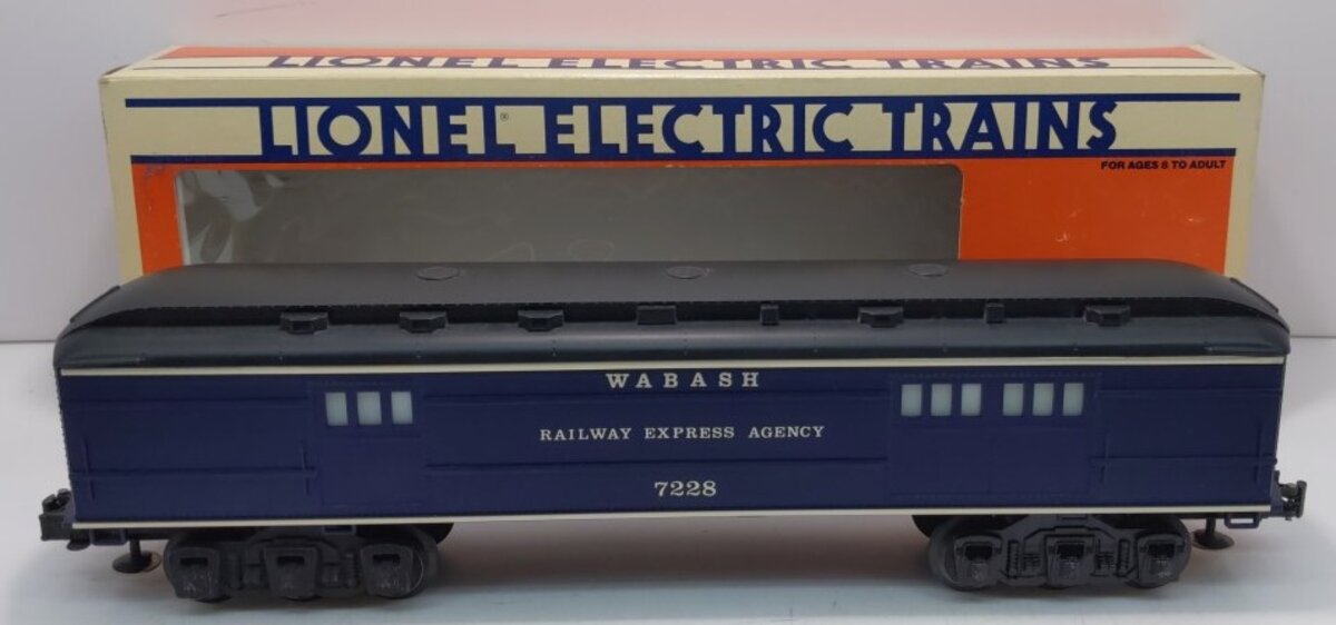 Lionel 6-7228 O Gauge Wabash REA Baggage Car LN/Box