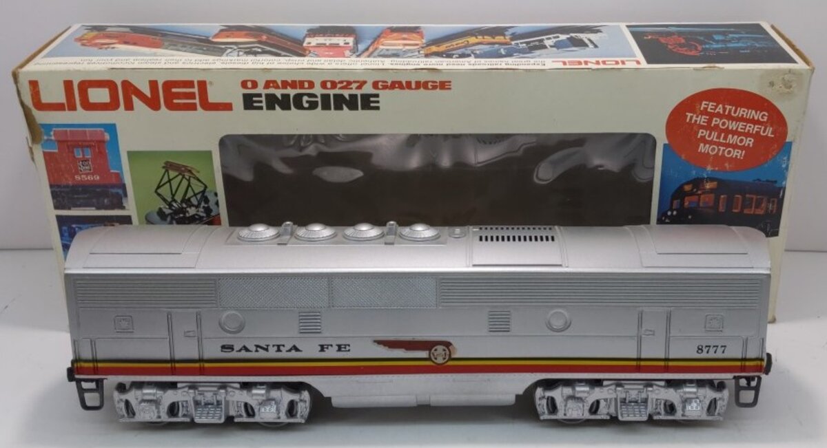 Lionel 6-8777 O Gauge Santa Fe F3 B Unit Non-Powered Diesel Locomotive LN/Box