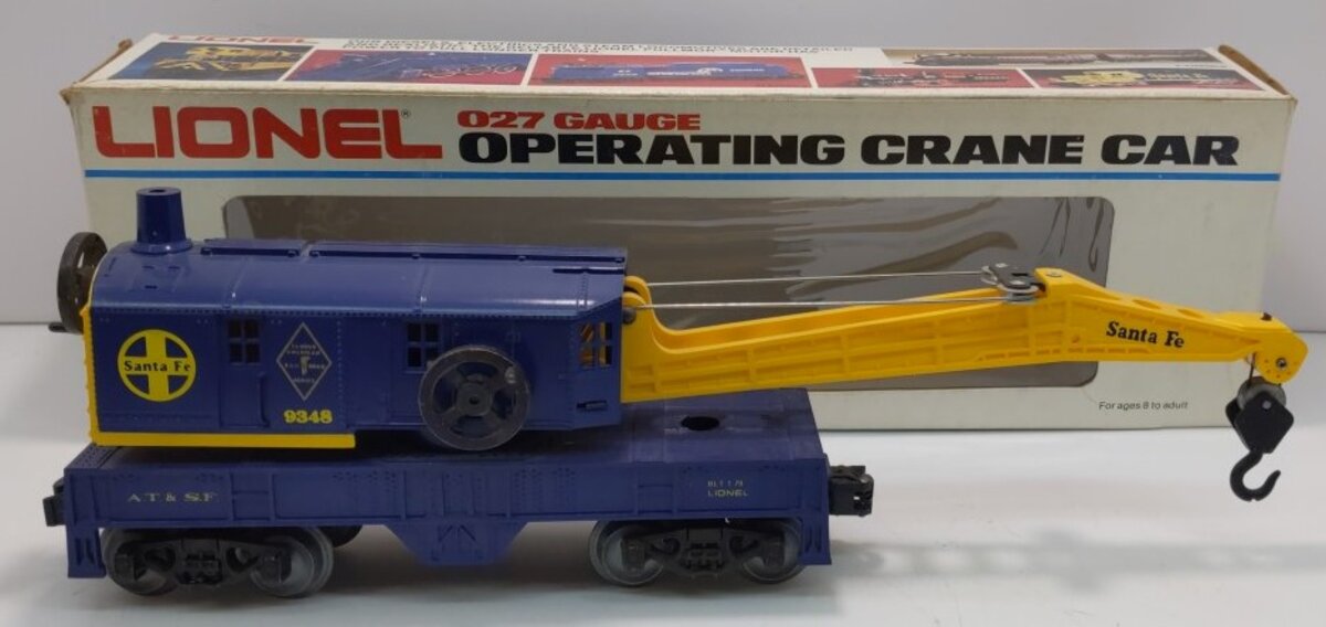 Lionel 6-9348 O Gauge Santa Fe Crane Car LN/Box