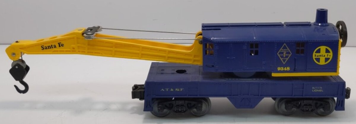 Lionel 6-9348 O Gauge Santa Fe Crane Car LN/Box