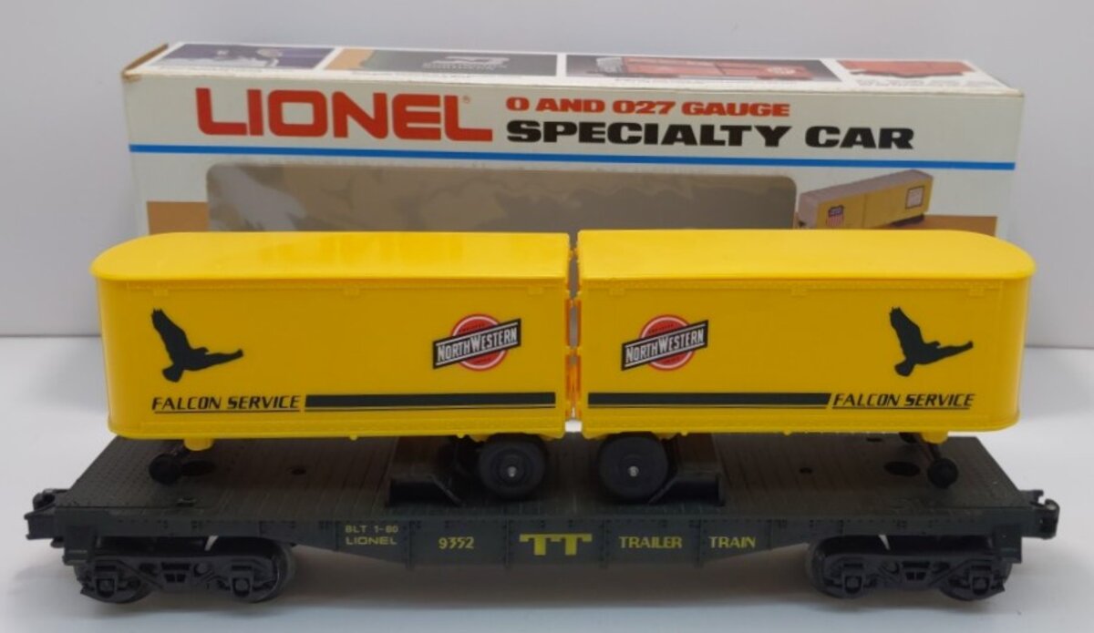 Lionel 6-9352 O Gauge Chicago & Northwestern Piggyback Flatcar w/Trailers LN/Box