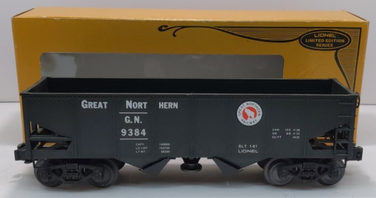 Lionel 6-9384 O Gauge Great Northern Operating Hopper Car NIB