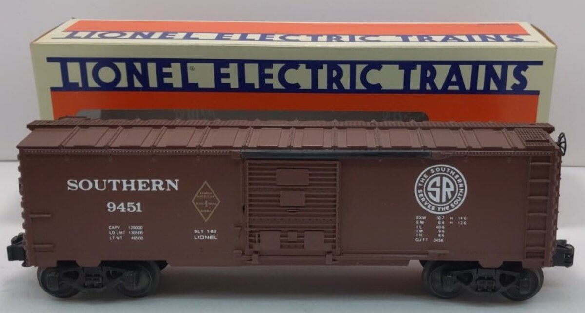 Lionel 6-9451 O Gauge Southern Railway "Famous American Railroad" Boxcar #9451 EX/Box