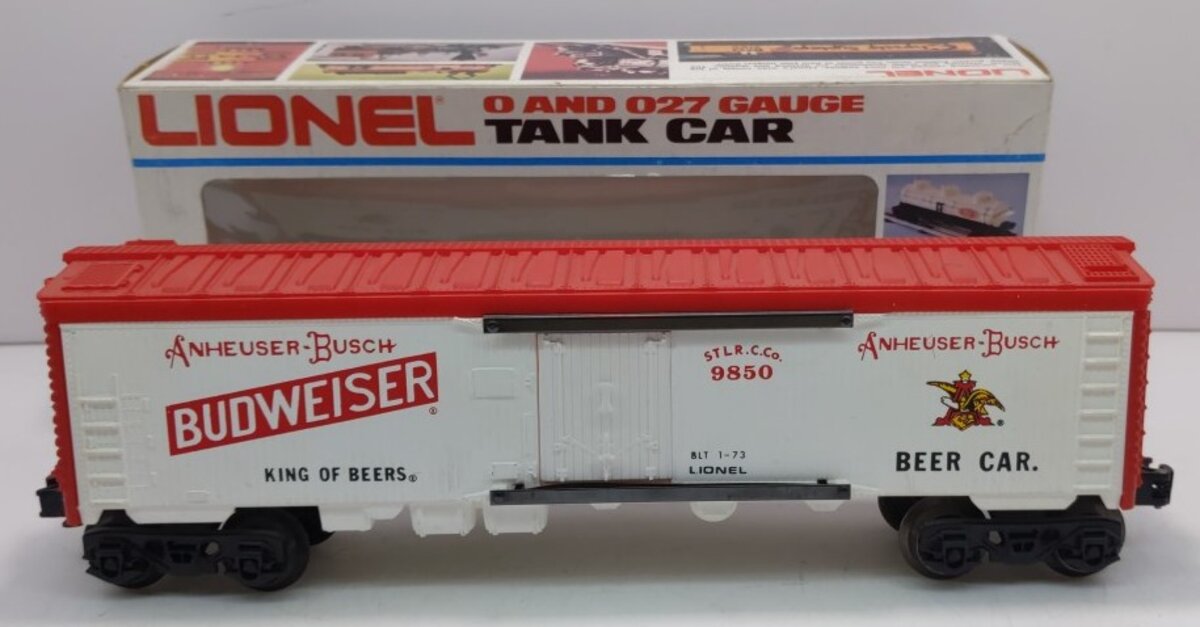 Lionel 6-9850 O Gauge Budweiser Beer Billboard Reefer LN/Box